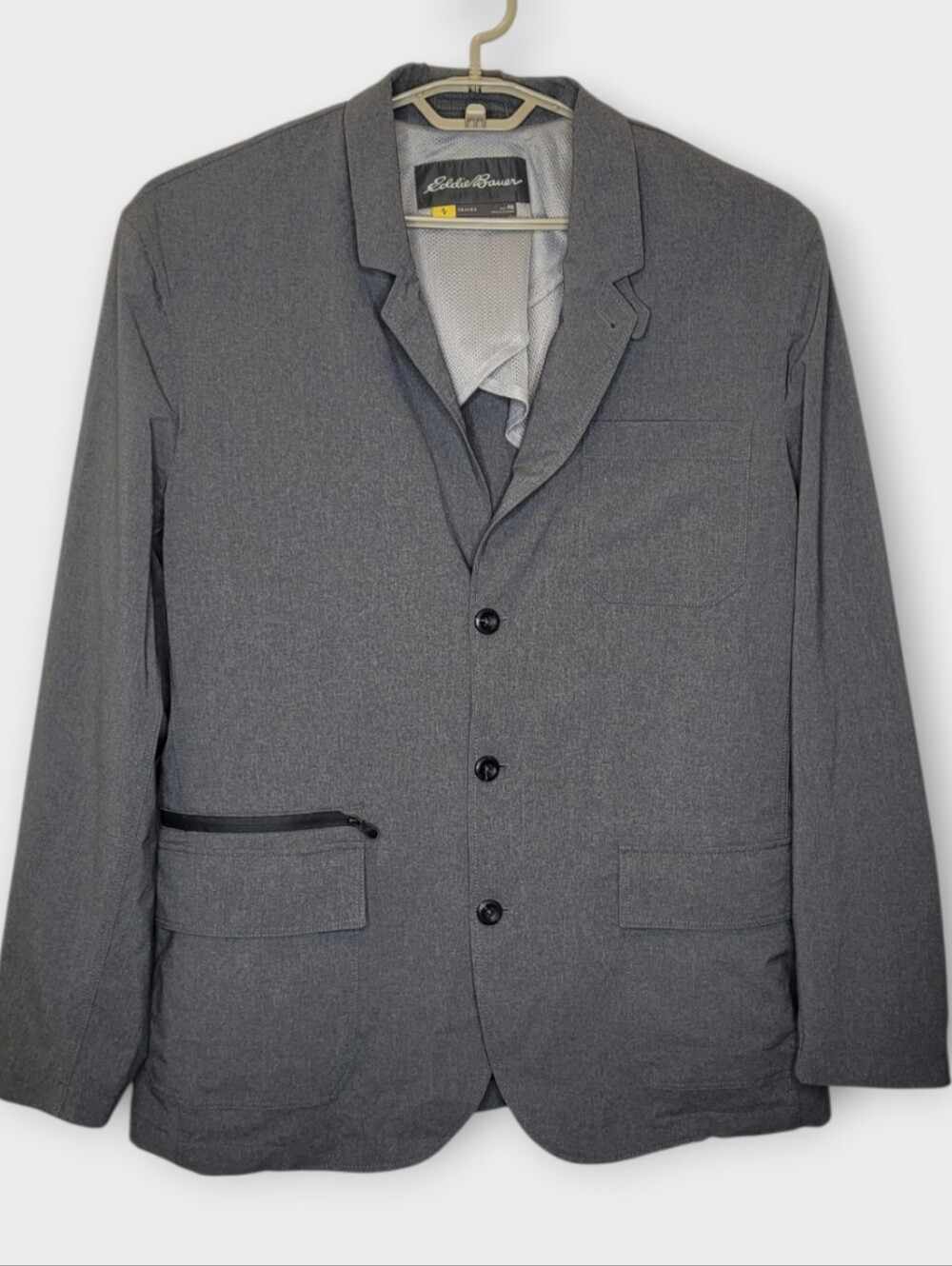 Eddie Bauer Travex Travel Blazer Jacket 48 Gray